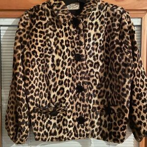 Ladies Size Small Leopard jacket. Asking $40.